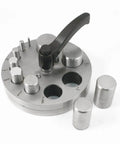 Circle Disc Cutter Kit With 10 Punches, Rubber Base, and Round Cutting Block for jewelry making, metal tools for cutting circles