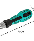 Ergonomic handle of Torx Screwdriver Bit Set With Magnetic Quarter Inch Drive, 12 Pieces T6 T7 T8 T9 T10 T15 T20 T25 T27 T30 T40, S2 Steel Hex Bits