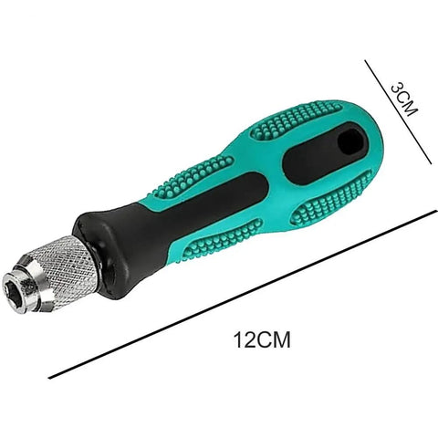 Ergonomic handle of Torx Screwdriver Bit Set With Magnetic Quarter Inch Drive, 12 Pieces T6 T7 T8 T9 T10 T15 T20 T25 T27 T30 T40, S2 Steel Hex Bits