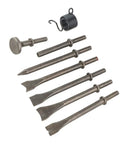 Versatile Air Hammer Kit With 8 Pc Chisel Heads For Rust Removal Metal Chipping And Heavy Duty Automotive Repair Tools Built Tough To Chip Old Paint, 8-piece steel set