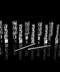 Annular cutter set, 13 pieces with 2 pilot pins; metallic silver drill bits for magnetic drill press