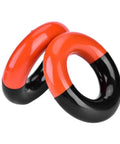 Swing Weight Rings Set for Golfers, 3 Steel Weighted Rings With Grip for Driver shown in vibrant red and black colors.