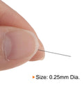 Two Piece 0.25mm Pin Gages With Go No Go Plug Gage, 0.0098 Inch Diameter, 50mm Length, Tolerance ±0.001mm, Bearing Steel GCR15, Hardness Up To 58 HRC, Precision Machining Gauge Set For Tight Fits, held by hand
