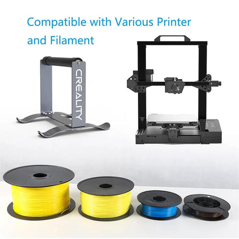 Rock Solid Metal Spool Holder For 3D Printers With Bearing Swivel System Holds One To Eleven Pound Filament Rolls Keeps PLA ABS TPU Flowing Smooth As Butter No More Snags Or Jams During Marathon Printing Sessions