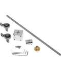 Heavy Duty T10 Ball Screw With Nut Machine Parts 850mm Vertical Kit For CNC Lathe High Precision Trapezoidal Lead Screw And Holder Set, with shaft, mounts, coupler, and screws