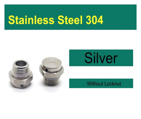 Badass Waterproof Vent Screw In Plugs Built Different To Handle Full Submersion While Blocking Grit And Humidity With Dependable Pressure Balancing Valve Kit, silver stainless steel, without locknut.