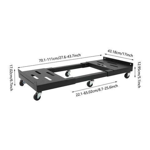 Heavy Duty 2000 Lb Moving Dolly, Adjustable Furniture Transport Cart With Telescoping Base And Sturdy Steel Frame For Boss Moves with dimensions