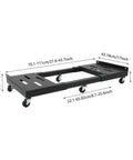 Rock Solid 2000 Lbs Moving Dolly With Six Brake Wheels, Telescoping Heavy Duty Furniture Mover dimensions and design.