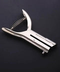 Beast Mode Heavy Duty Single Hole Punch Tool for paper, card, wood, plastic bags, and thin metal with silver finish, 53mm depth.