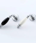 Retro Style Zinc Alloy Door Lock With Ceramic Knob And Quiet Bedroom Handle Toilet Door Hardware Luxurious Mute Lock Set