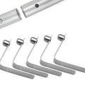 Five pack of 8mm V Shape Spring Clips for tents and kayaks, pole locking clips featured next to aluminum tubing.