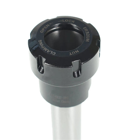ER32 Collet Chuck With 100mm Straight Shank 25.4mm Diameter Heavy Duty CNC Milling Tool Extension close-up image