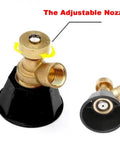 Copper Atomizing Irrigation Nozzle For Spraying And Misting, Pro Grade Adjustable Water Sprayer With 360 Degree Rotating Nozzle and M14x1.5 Thread