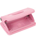 2 Hole Paper Punch One Quarter Inch Pink Metal Hole Puncher, Handles Up To 8 Sheets, 6 mm Hole Punch, Handy Desk Office Gadget