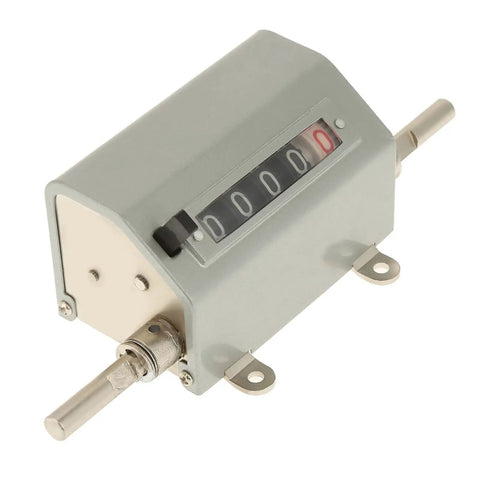5 Digit Rolling Wheel Counter for Measuring Length with Easy Operability, gray metal casing and numeric display