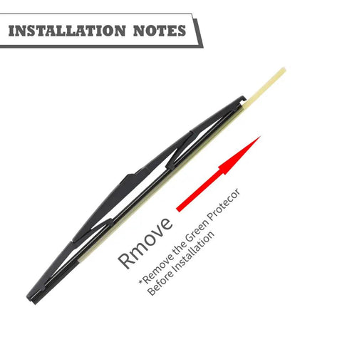 Complete Rear Wiper Arm And Blade Kit Swap For Ford Escape 2013 To 2023 And Explorer 2011 To 2023 installation notes with removal instruction.
