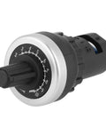 Panel Mount 10K Potentiometer For Variable Speed Drives VSD VFD Inverter Control Rotary Knob, Easy Screw Terminal Install, No Soldering Needed, Exponential D Type Adjustment For Precise Speed Tuning on black panel-mount knob