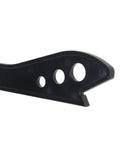 Close-up of black ABS push stick with holes, part of Two Pack ABS Push Sticks For Woodworking Heavy Duty Safety Pushers For Router Table.