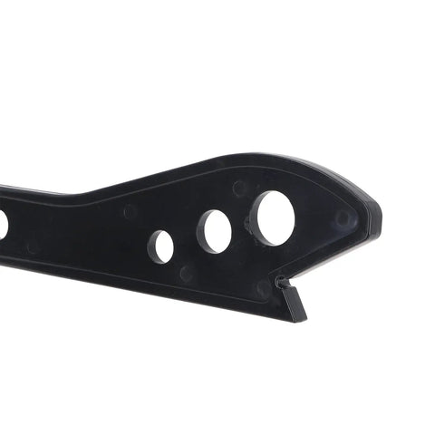 Close-up of black ABS push stick with holes, part of Two Pack ABS Push Sticks For Woodworking Heavy Duty Safety Pushers For Router Table.