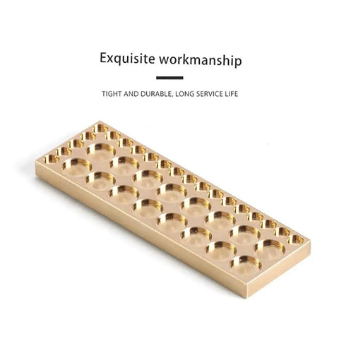 Heavy Duty Top Shelf Pure Copper Watchmaker Repair Tray With Thirty Six Precision Compartments for organizing micro screws.