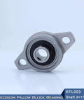 Premium KFL003 Mounted Bearing With Zinc Alloy Pillow Block Housing For 17mm Shaft Diameter Flange Block Precision Unit Giving Rad Performance And Heavy Duty Strength For Smooth Rotation And Long Lasting Durability For Your Engine Projects Today front view