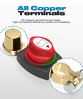 Battery Disconnect Switch 275A Continuous Heavy Duty On Off Kill Switch For Car Truck RV Boat 12-48V Quick Disconnect