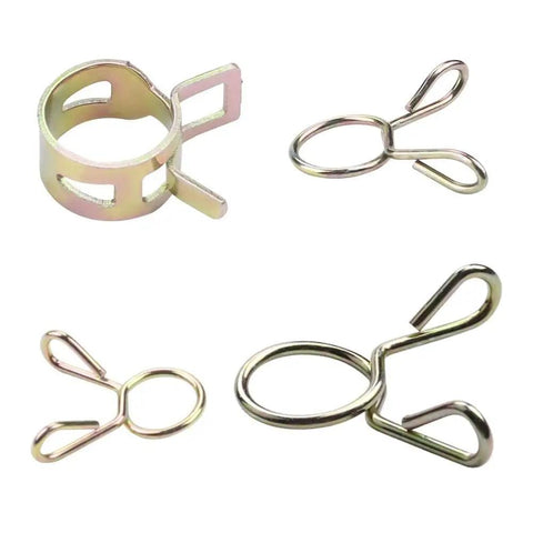 Set of 40 metal clamps from Gas Line Hose Kit With Five Size Set And Forty Clamps No Fuss Tough As Nails NBR Fuel Tubing For Cars ATVs Lawn Mowers