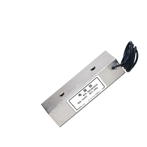 Heavy Duty DC Rectangular Electromagnet With Suction Cup XDA-85/25/20 40 KG Pull for industrial automation, silver magnet with cable
