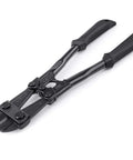 14-Inch Heavy Duty Bolt Cutter With Hardened Chrome Molybdenum Steel Blades And Ergonomic Rubber Handles, adjustable blades, angled view