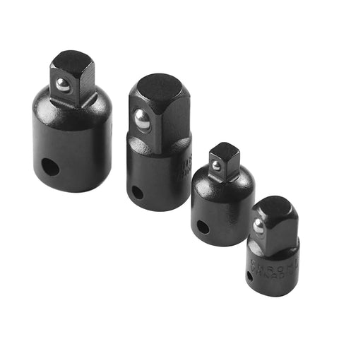 Check out this 24 Piece Chrome Steel Socket Adapter Kit With Secure Detent Balls Perfect For Your Cars And Trucks To Tackle Any Project Without Breaking The Bank Or Lugging Heavy Gear Around. chrome steel socket adapters, four sizes