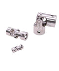 Heavy Duty 6mm Metal Universal Joint Shaft Coupler For RC Car Gimbals And Motor Connexions Fits 2 To 10mm Sizes displayed.