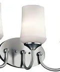Aubrey 21 Inch 3 Light LED Vanity Light in Brushed Nickel with Satin Etched Cased Opal Glass for Modern Farmhouse Bathroom
