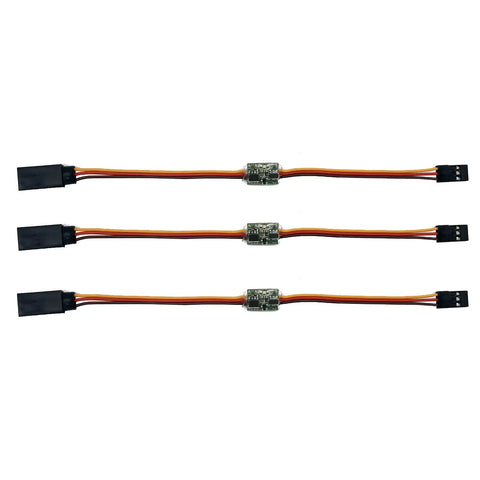 Three Pack RC Servo Signal Reverser Rotation Inverter 3.6 To 24V 5A Steering Gear Reverser Built For JR Futaba Aircraft And Other Servos