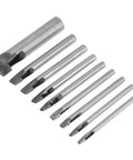 9-piece carbon steel punch set from 2Mm Leather Oval Hole Punch Kit for leatherwork and crafts, perfect for belts and bags.