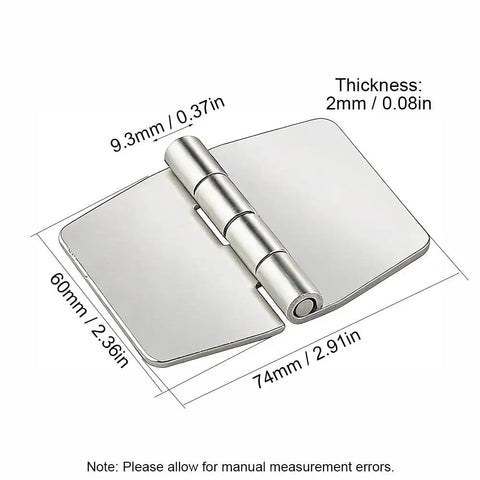 Heavy Duty Weld On Door Hinges With Smooth Rotation For Courtyard Gates And Trailer Side Panels 304 Stainless Steel Rust Resistant