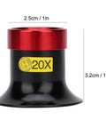 20X Watchmaker Loupe Magnifier for Pro Grade Precision, Portable Eye Loupe Glass Lens for Watches, Jeweler, Textile, and Circuit Repair