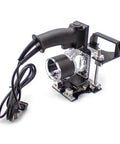 Heavy Duty Mortising Jig And Loose Tenon Joinery Kit With Easy Adjust Slotting Bracket for router, showcasing the handle and base.