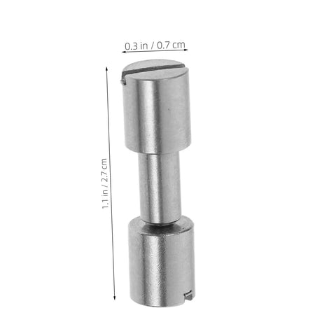 Locking Knife Handle Rivets Kit Pro Grade Two Piece Durable Stainless Steel Fasteners shown with measurements