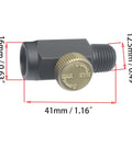 Two Pack Brass Inline Air Flow Regulator Adjustable One Quarter Inch NPT Male and Female Valves for Air Compressors