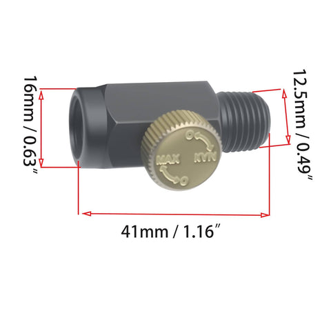 Two Pack Brass Inline Air Flow Regulator Adjustable One Quarter Inch NPT Male and Female Valves for Air Compressors