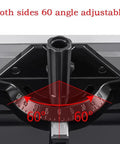 Rock Solid Aluminum Miter Gauge With Smooth Slide Track And Clearly Marked Degree Stops For Table Saws Band Saw And Router Tables Dead On Accuracy Cutting Up To Negative Sixty To Positive Sixty Degrees Wide Sweep Range - Adjustable 60 degree angle scale.
