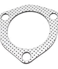 Exhaust gasket, 2.5-inch, 3-bolt flange; graphite with steel reinforcement