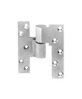 Beefy Brass Pivot Hinge 180 Degree Full Surface Mount For Right Hand Offset Doors Satin Chrome Finish 5 Holes Per Leaf