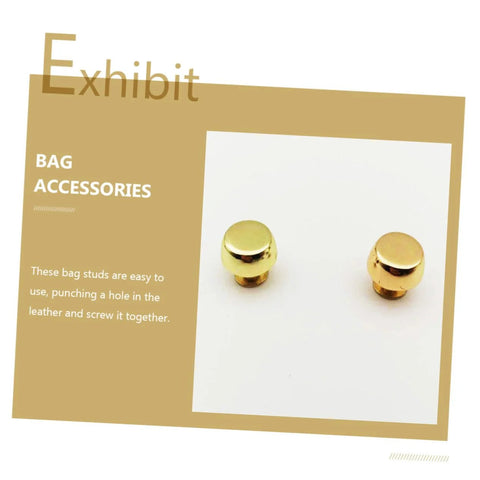 Gold-tone bag feet rivets for handbags, metal hardware, two pieces