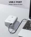 20V 4.0Ah Replacement Lithium Battery Pack For U20 Power Tools And Outdoor Equipment with USB-C charging connected to laptop