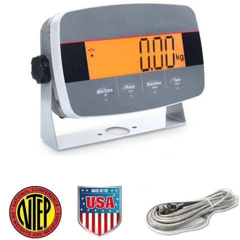 Heavy Duty Digital Platform Scale 48 X 60 Inch Workstation display with NTEP certification, showing weight, mounting stand included.