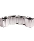 Four Pack SCS20UU Linear Bearing Slides 20mm Aluminum Motion Bearings For CNC Machines 3D Printers Precision Tools And DIY Projects Smooth Low Friction Rails For Rock Solid Precision, four silver 20mm aluminum bearings
