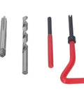 M8x1.25 Thread Repair Kit With 30 Pcs High Speed Steel Helical Inserts And Drill Bits, red tap and tools set