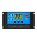 Front view of All Weather MPPT Solar And Wind Charge Controller For Twelve And Twenty Four Volt Systems 30 Amp Regulator.