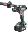 18V Brushless Cordless Drill Driver Beast With Slick No-Nonsense Power, Includes Two Heavy Duty 5.2Ah Lithium Ion Batteries, Impulse Mode And Electronic Torque Control For Badass Jobs, black and green wireless drill with battery.